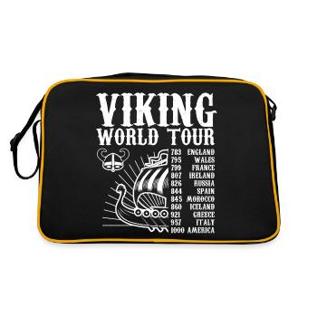Viking World Tour Conception de navires vikings - Sac Retro - noir/or - Dos