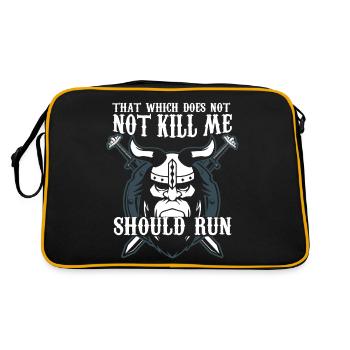 qui ne me tue pas devrait courir Design pour un viking - Sac Retro - noir/or - Dos