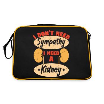 I Dont Need Sympathy I Need A Kidney - Retro Bag - black/gold - Back