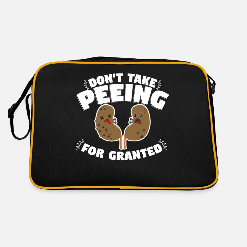 Dont Take Peeing For Granted Kidney - Retro Bag - black/gold