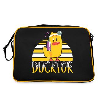 Ducktor Doctor Duck Pun - Retro Bag - black/gold - Back