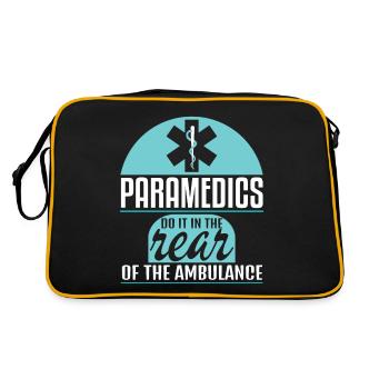 Paramedics Do it In The Rear Of The Ambulance - Retro Bag - black/gold - Back