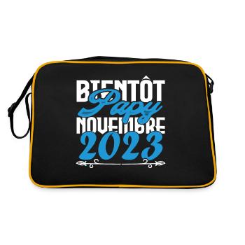 Annonce grossesse bientôt Papy Novembre 2023. Papy - Sac Retro - noir/or - Dos