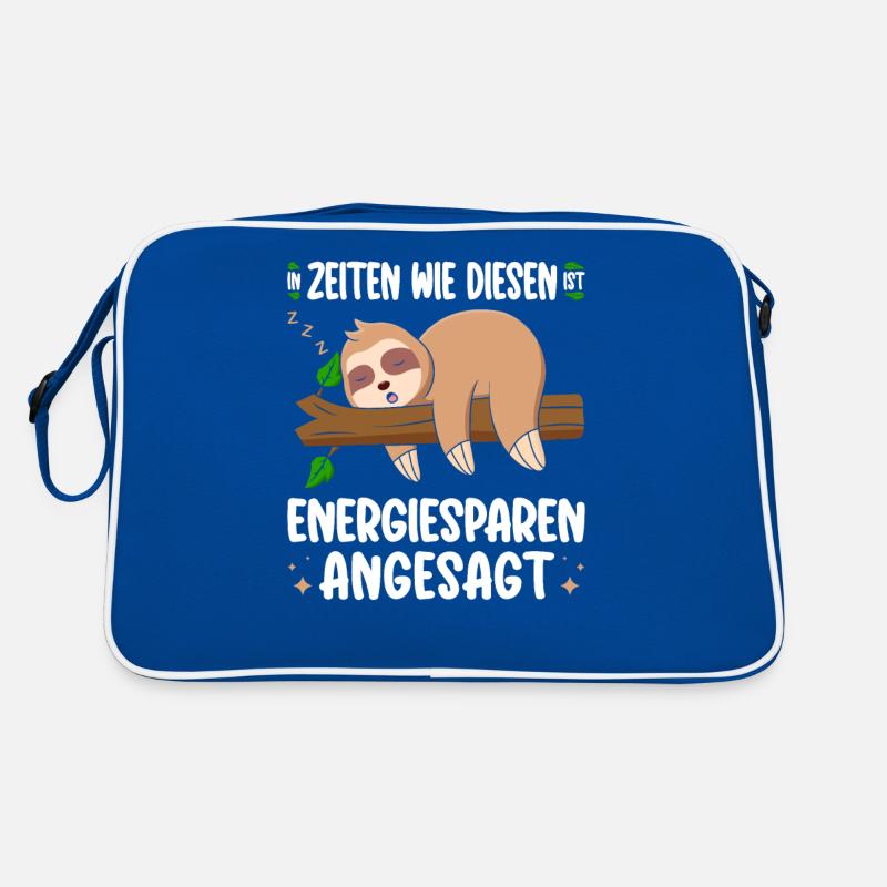 Faultier Sloth Langschläfer Nachthemd Retro Tasche