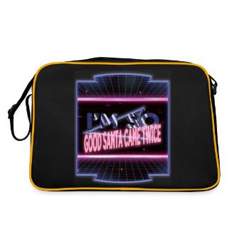 vacances de Noël drôle gym cadeau dork anniversaire - Sac Retro - noir/or - Dos