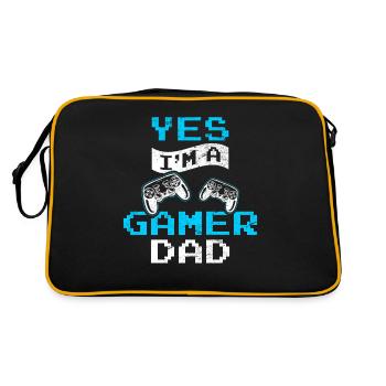 Gamer Funny Video Game Player 24-7 Gaming Kids Tea - Retro Bag - black/gold - Back