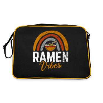 Kawaii Ramen Vibes Vintage Rainbow Japanese Ramen - Retro Bag - black/gold - Back