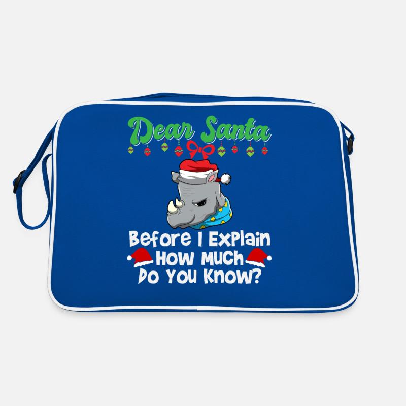Dear Santa Before I Explain How Much Do You Know Retro Bag