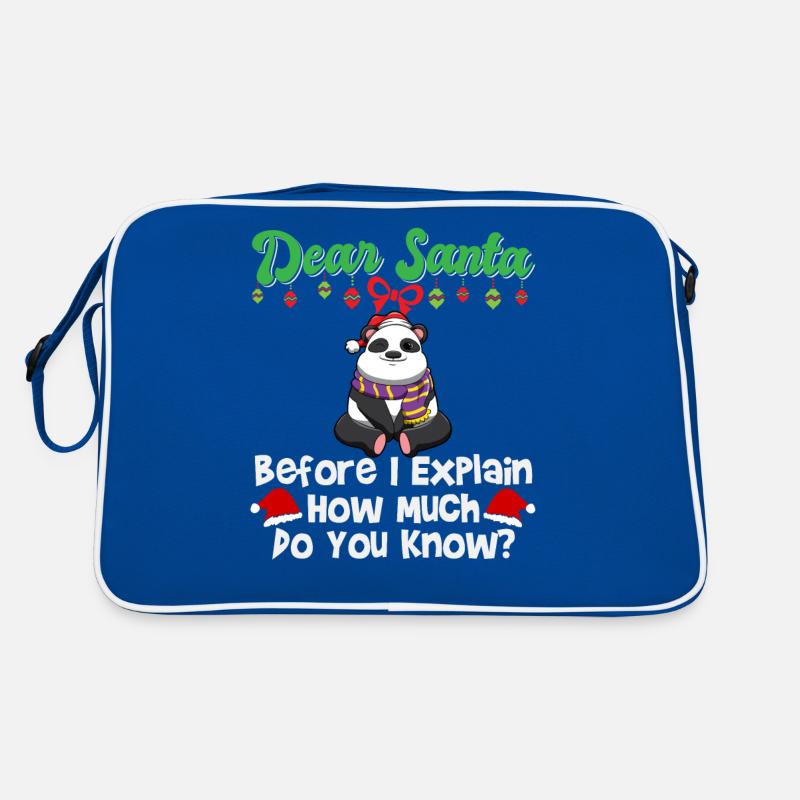 Dear Santa Before I Explain How Much Do You Know Retro Bag