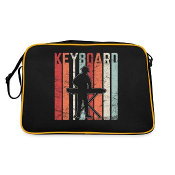 Keyboard Player Music Musician Pianist Vintage Pia - Retro Bag - black/gold - Back