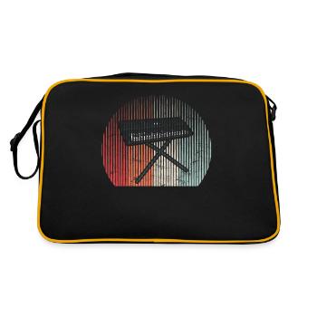 Vintage Keyboard Player Music Musician Pianist Pia - Retro Bag - black/gold - Back