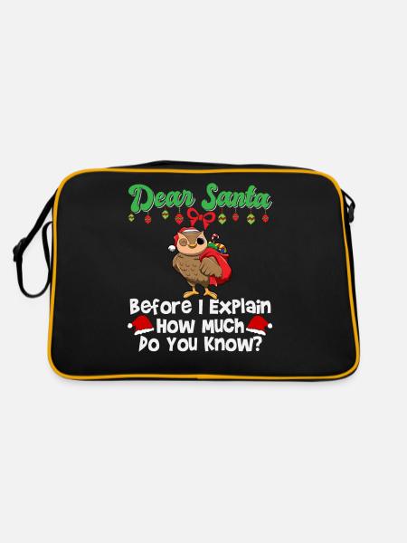 Cher Père Noël avant que j’explique combien savez-vous - Sac Retro - noir/or - Dos