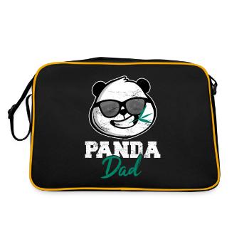 Restez calme Panda Yoga Mignon Panda Ours Panda Amoureux - Sac Retro - noir/or - Dos