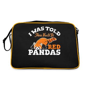 Red Pandas Red Panda Love Funny Panda Lover Zoologist - Retro Bag - black/gold - Back