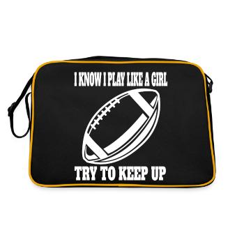 Fan de football américain Fan de football féminin Entraîneur de football - Sac Retro - noir/or - Dos