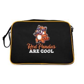 Red Pandas Are Cool Funny Panda Lover Cute Red Pan - Retro Bag - black/gold - Back
