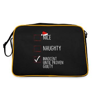 Nice Naughty Innocent Until Proven Guilty - Retro Bag - black/gold - Back
