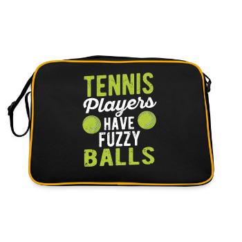 Sports enthusiast coach jokes: tennis player - Retro Bag - black/gold - Back