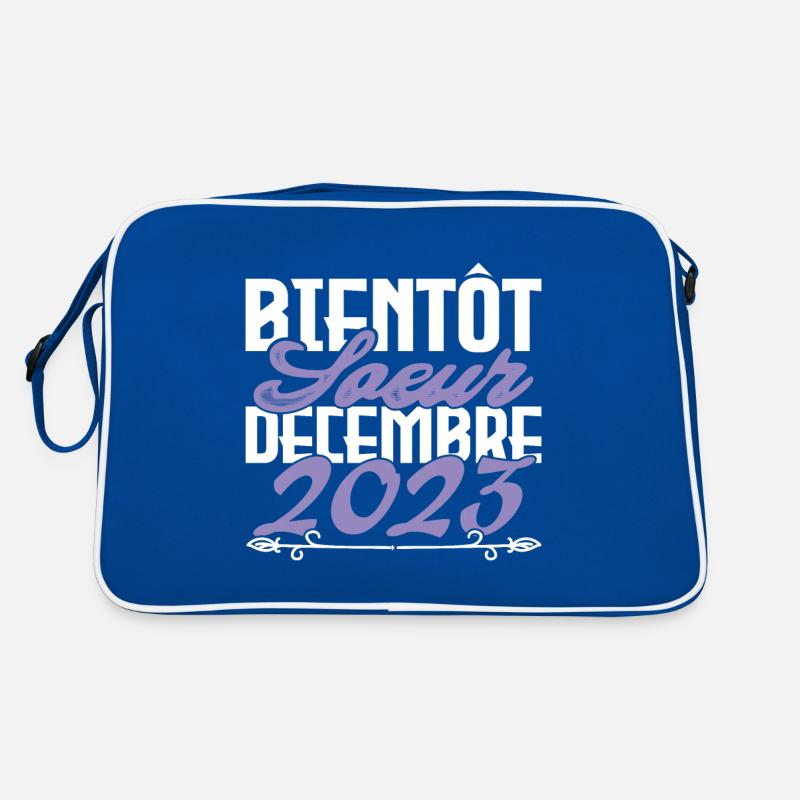 Annonce grossesse. bientôt Sœur Décembre 2023. Sac Retro