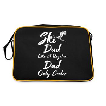 Ski Dad Like A Regular Dad Only Cooler - Retro Tasche - Schwarz/Gold - Hinten