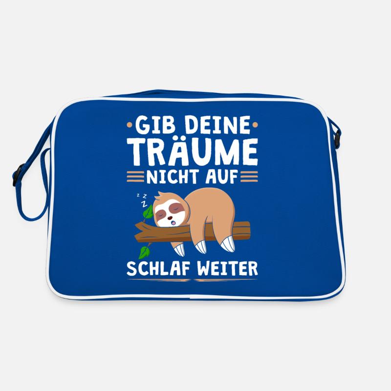 Faultier Schlaf Weiter Sloth Langschläfer Retro Tasche