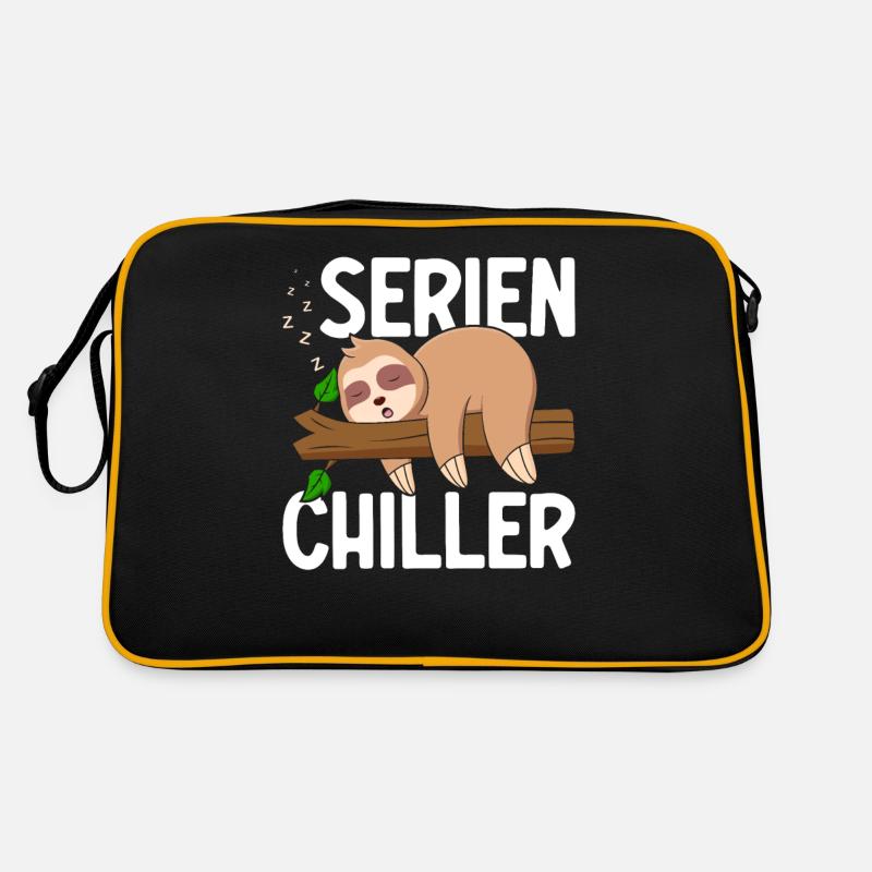 Faultier TV Serien Chiller, Fernsehschlafen Sloth Retro Tasche