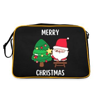 Joyeux Noël Drôle de Chemise de Noël - Sac Retro - noir/or - Dos