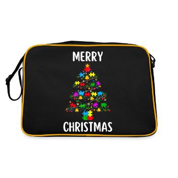 Joyeux Noël Drôle de Chemise de Noël - Sac Retro - noir/or - Dos