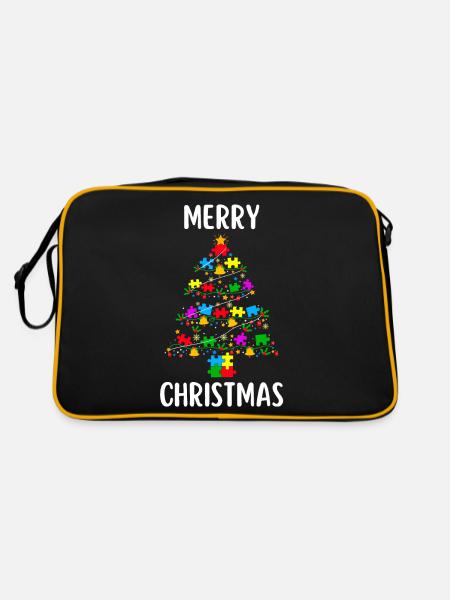 Joyeux Noël Drôle de Chemise de Noël - Sac Retro - noir/or - Dos