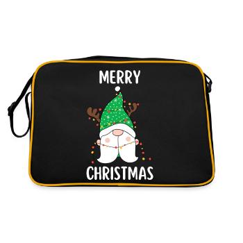 Joyeux Noël Drôle de Chemise de Noël - Sac Retro - noir/or - Dos