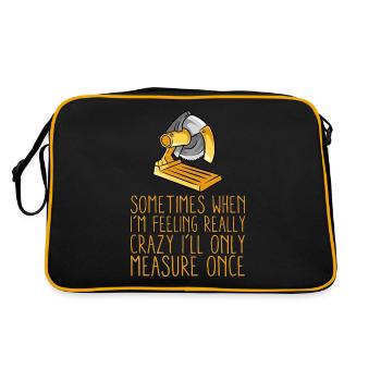 Le menuisier bricoleur cool mesure parfois l’humour - Sac Retro - noir/or - Dos