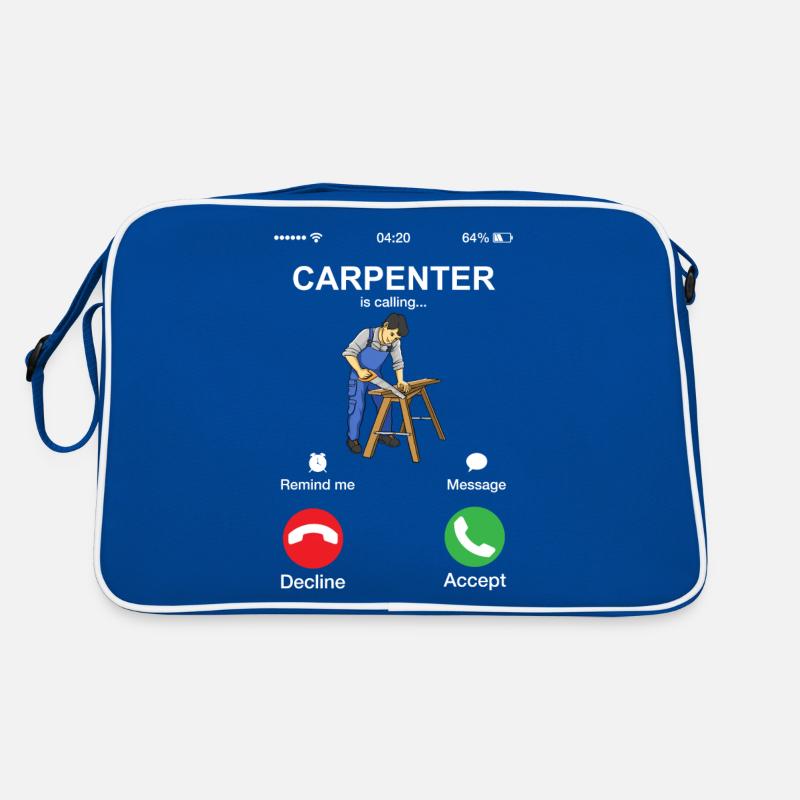 Un charpentier appelle Funny Woodworker Carpentry Sac Retro