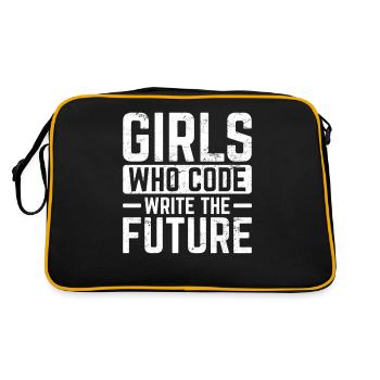 Girl Coder Write The Future Software Programmer Co - Retro Bag - black/gold - Back