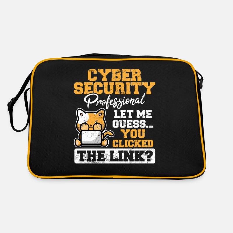 Computer Security Cyber Security Information Techn - Retro Tasche - Schwarz/Gold
