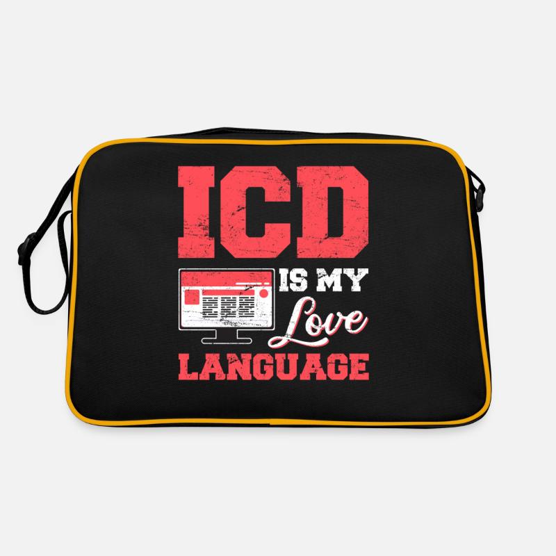 Drôle de codeur médical ICD Medical Coding Medical Bil - Sac Retro - noir/or