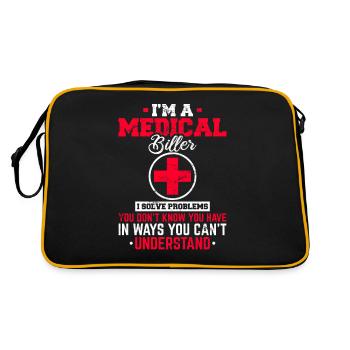 Codeur médical drôle Facturation médicale Codage médical - Sac Retro - noir/or - Dos