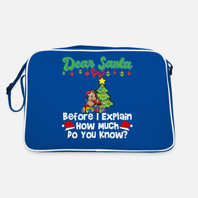Dear Santa Before I Explain How Much Do You Know Retro Bag