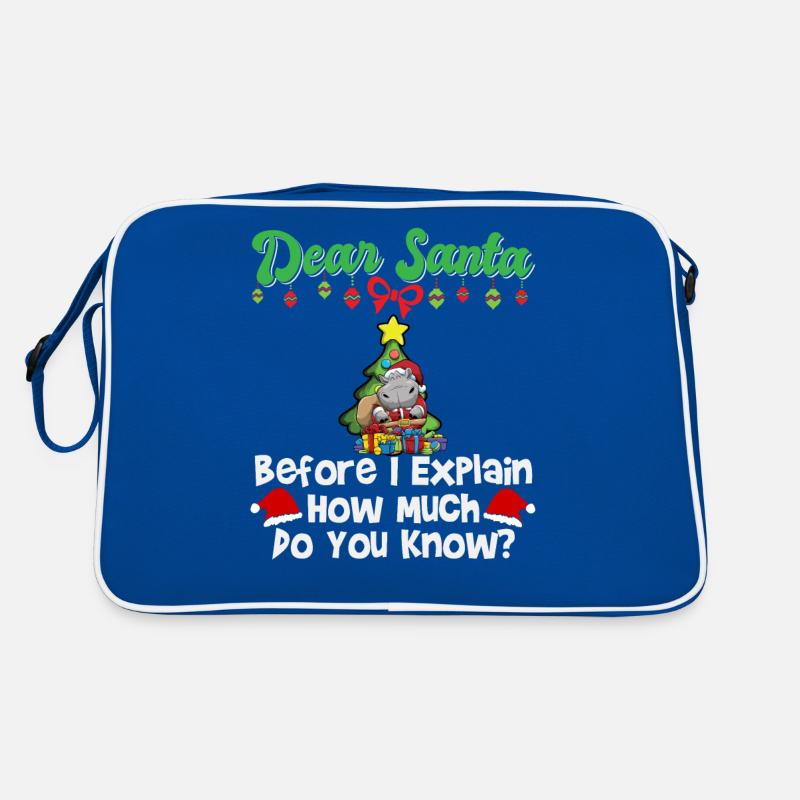 Dear Santa Before I Explain How Much Do You Know Retro Bag