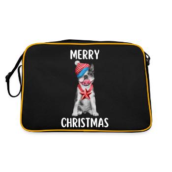 Joyeux Noël Drôle de Chemise de Noël - Sac Retro - noir/or - Dos