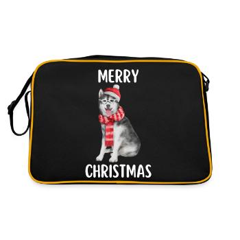 Joyeux Noël Drôle de Chemise de Noël - Sac Retro - noir/or - Dos