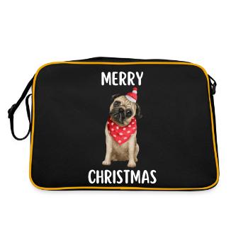 Joyeux Noël Drôle de Chemise de Noël - Sac Retro - noir/or - Dos