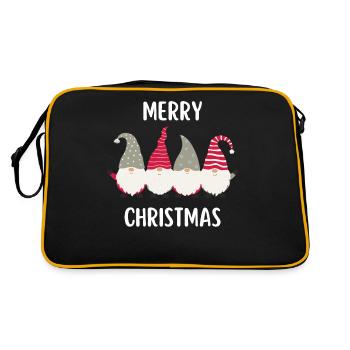 Joyeux Noël Drôle de Chemise de Noël - Sac Retro - noir/or - Dos