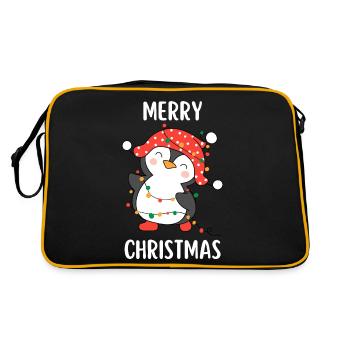 Joyeux Noël Drôle de Chemise de Noël - Sac Retro - noir/or - Dos