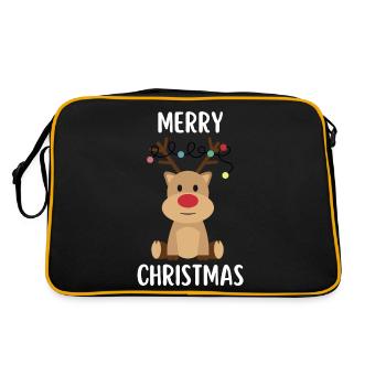 Joyeux Noël Drôle de Chemise de Noël - Sac Retro - noir/or - Dos
