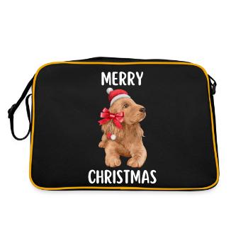 Joyeux Noël Drôle de Chemise de Noël - Sac Retro - noir/or - Dos