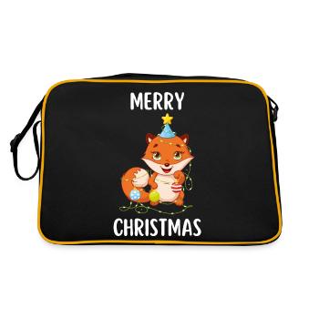 Joyeux Noël Drôle de Chemise de Noël - Sac Retro - noir/or - Dos
