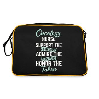 Oncology Nurse Oncology Nursing Student Oncologist - Retro Bag - black/gold - Back