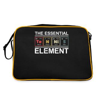 Tennis The essential element chemistry periods - Retro Bag - black/gold - Back