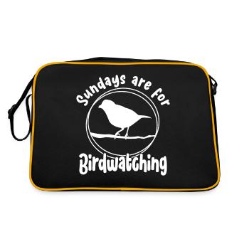 Les dimanches sont pour les cadeaux d’observation des oiseaux - Sac Retro - noir/or - Dos