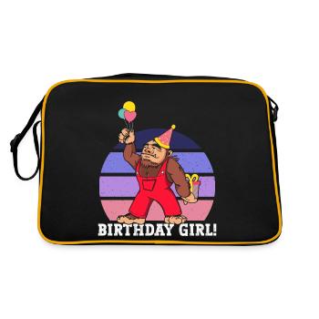 Bigfoot Party Supplies Birthday Girl Sasquatch - Sac Retro - noir/or - Dos